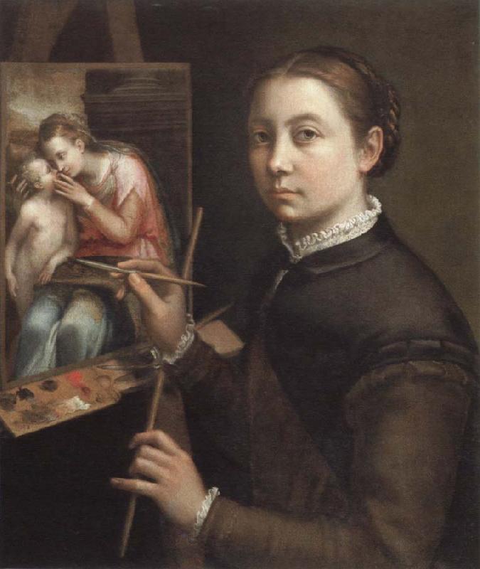 Sofonisba Anguissola self portrait at the easel oil painting picture